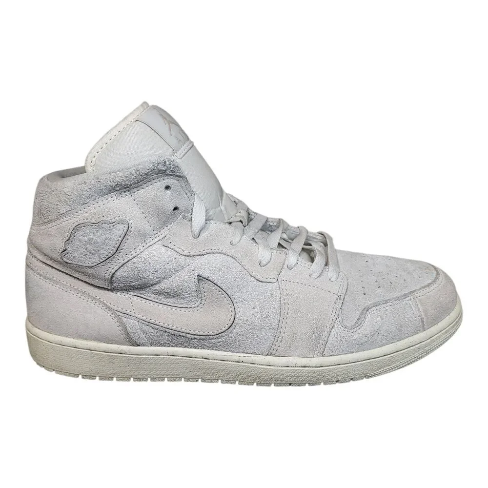 Nike Air Jordan Retro 1 Mid Se Craft Pale Ivory Sail FQ3224-100 Men Size 12-Box